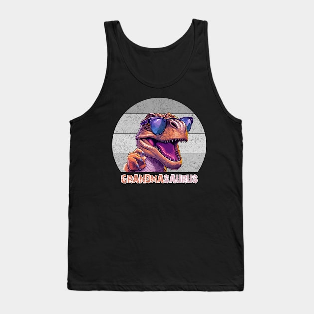 Grandmasaurus T rex Dinosaur Grandma Saurus Mother's Family Tank Top by Emouran